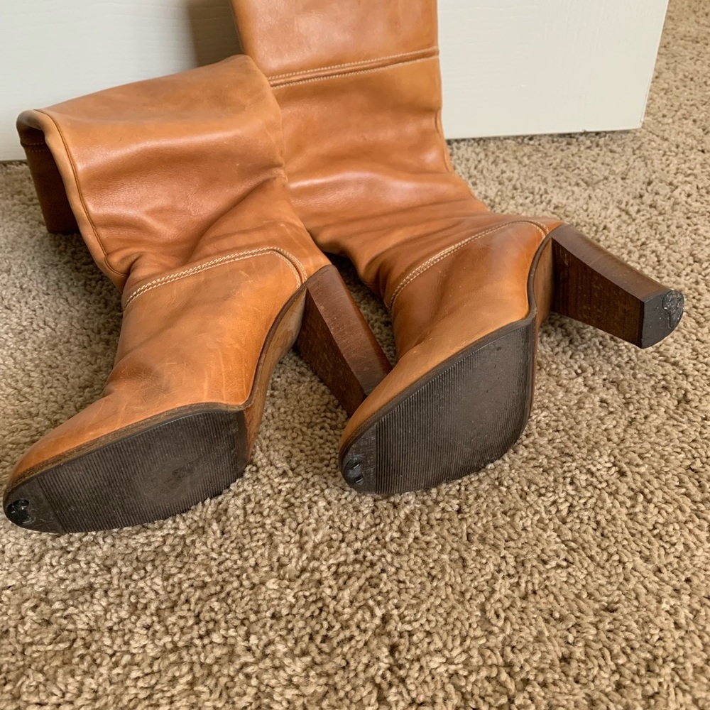 Vintage leather knee high boots